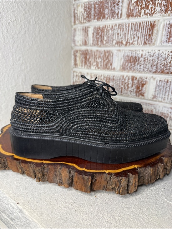Robert Clergerie Shoes - Robert Clergerie Raffia Platform Oxfords